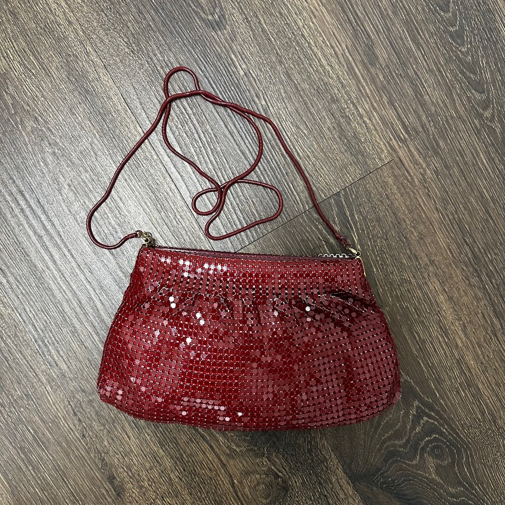 Vintage Red Metal Clutch